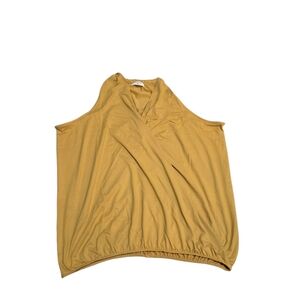 Zenana Womens Plus Gold Sleevless Top Blouse
